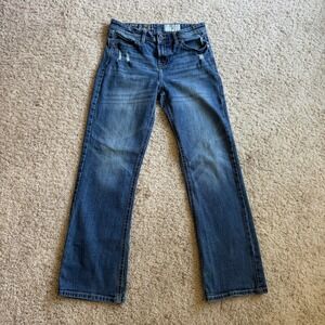 TK Axel Boys Bootcut Jeans Medium Wash Distressed Size 18 Denim Pants Classic